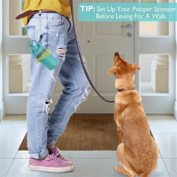 Portable Dog Poop Scooper with Built-in Bag Dispenser – Easy Clean Eight-Claw Waste Picker for Pets