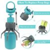 Portable Dog Poop Scooper with Built-in Bag Dispenser – Easy Clean Eight-Claw Waste Picker for Pets