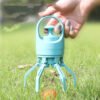 Portable Dog Poop Scooper with Built-in Bag Dispenser – Easy Clean Eight-Claw Waste Picker for Pets