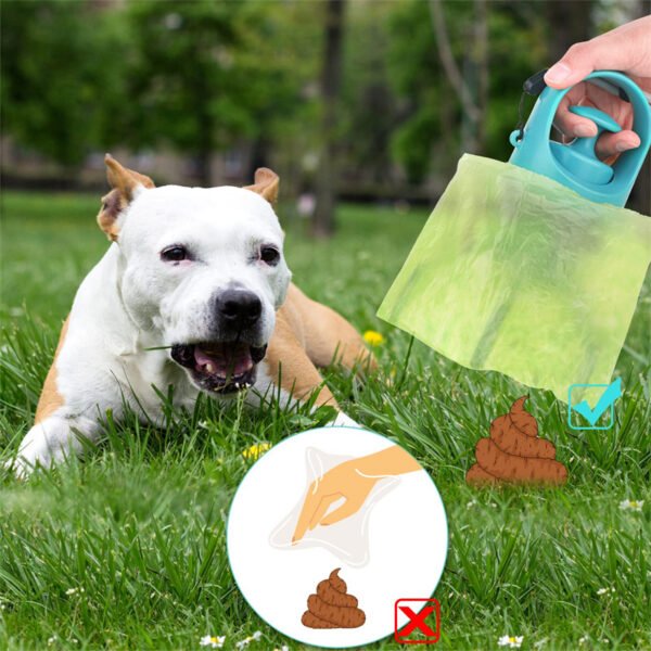 Portable Dog Poop Scooper with Built-in Bag Dispenser – Easy Clean Eight-Claw Waste Picker for Pets